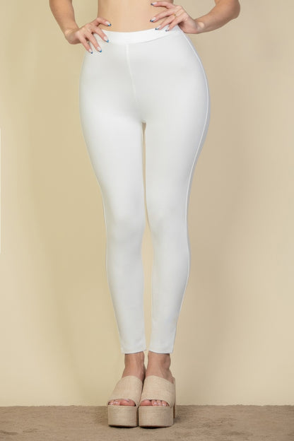 Solid High Waist Legging